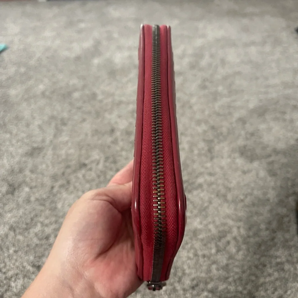 Bottega Veneta  Red Woven Leather Wallet - Picture 4 of 7